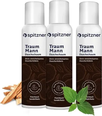 Produktbild von Spitzner Duschschaum Set TraumMann 3x 150 ml Erfrischende Wellness-Dusche sanft hautverträglich und 100% vegan 3er Set