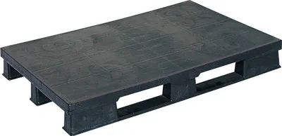 Produktbild von Kunststoffpalette mit geschlossene Deckfläche, 1200 x 800 x 150 mm, Farbe schwarz