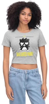 Produktbild von Spreadshirt Bad Badtz Maru Skizzen Stil Crop Top, M, Grau meliert