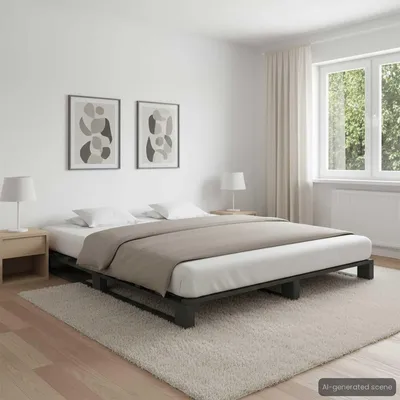 Produktbild von vidaXL Palettenbett Grau Massivholz Kiefer 200×200 cm