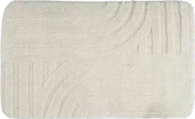 Image de Tapis de bain JEV, microfibre, beige, 45 x 70 cm