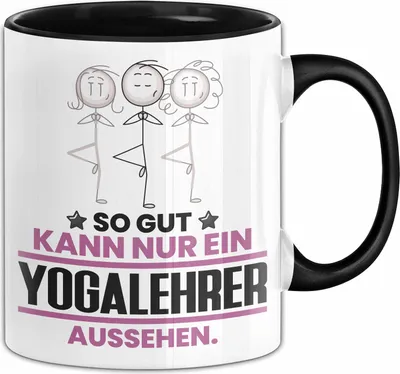 Produktbild von Yogalehrer Geschenk Tasse So Gut Kann Nur Ein Yogalehrer Aussehen Geschenkidee Kaffee-Becher (Schwarz)