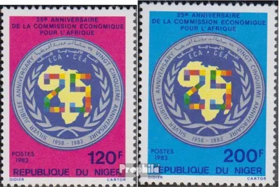 Produktbild von Briefmarken Niger 1983 Mi 833-834 (kompl.Ausg.) postfrisch Wirtschaftskommission