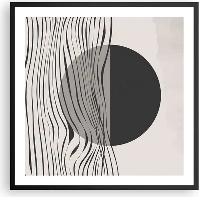 Produktbild von Gerahmtes Poster - Schwarzer Rahmen - Figuren Formen Geometrie - 60x60 cm - Wand Bild - Wanddeko - Wandbilder - Kunstposter - Wandposter - Bilderrahmen - Bilder - Kunstdruck - P2BAC60x60-4964