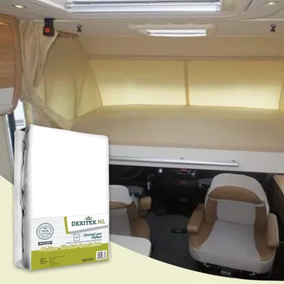 Produktbild von Dexitex Molton Matratzenschoner für Hubett im Wohnmobil und Wohnwagen, Weiß, 125–155 × 190–210 cm, 80% Baumwolle,