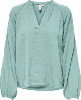Produktbild von ONLY Shirt Bluse mit Ballonärmeln Legeres V-Neck Crepe Top ONLTHYRA Größe: S