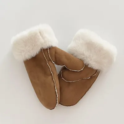 Immagine prodotto di INF Guanti da sci antivento in peluche - Guanti invernali caldi da esterno