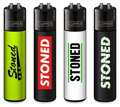 Produktbild von Clipper Feuerzeug 4er Set FFX Stoned