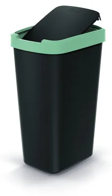 Produktbild von Mülleimer Compacta Q 45 Liter Kunststoff schwarz/grün 394x298x612mm