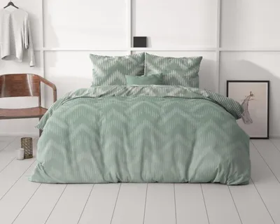 Produktbild von Sleeptime Wavey Shades Grün 140 x 200/220 cm