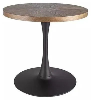 Productafbeelding van FURNLUX Eettafel Amadeo, bruin en zwart, 80 cm / Hoofdkleur: bruin / Afmetingen: 80 x 76 x 80 cm