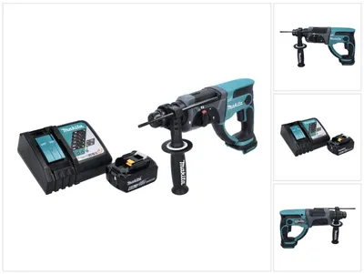 Obrázek produktu pro Akumulátorové kombinované kladivo Makita DHR 202 RG1 18 V 2,0 J SDS Plus + 1x akumulátor 6,0 Ah + nabíječka