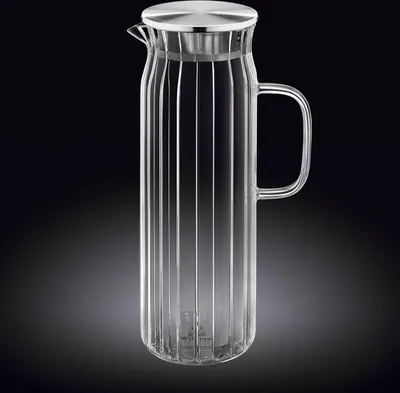 Zdjęcie produktu dla Szklana karafka Wilmax z pokrywką ze stali nierdzewnej, 1500 ml, WL-888220/A