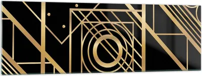 Produktbild von Bilder auf glas - Einteilig - Abstraktion Quadrat Gold - 160x50cm - Glasbilder - Wandbilder - Bilder - zum Aufhängen bereit - Wanddekoration aus Glas - Glas Bilder - Wandbild auf Glas - GAB160x50-4375