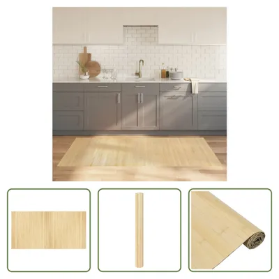 Obrázok produktu pre The Living Store Koberec obdĺžnikový svetlý prírodný 100x200 cm Bamboo