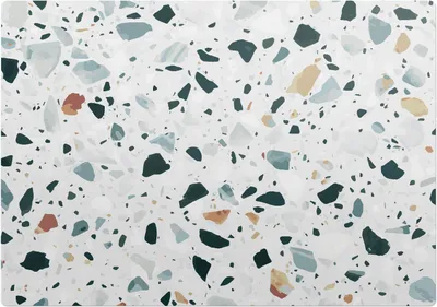 Produktbild von Terrazzo-Mosaik – Bodenschutzmatte – Stuhlunterlage 100x100 cm – Rutschfest – Hartbodenmatte