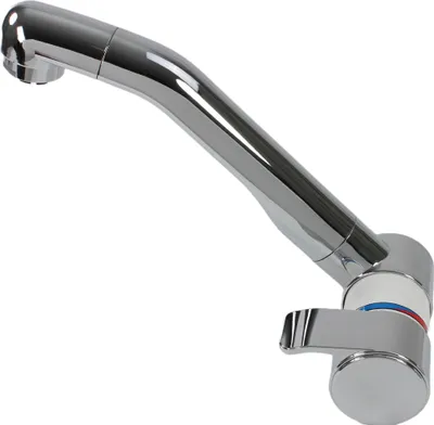 Produktbild von Wasserhahn Mischer Mischbatterie London/Parma + Schalter schwenkbar weiß/chrom