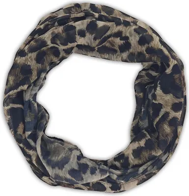 Produktbild von styleBREAKER Damen Loop Schlauchschal mit Leoparden Muster | Leichter Sommerschal aus Viskose | Halstuch für Frühling und Sommer - Weich und Luftig