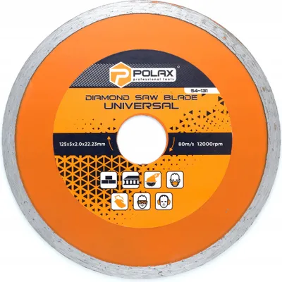 Zdjęcie produktu dla Tarcza diamentowa do cięcia płytek Universal 125x5x2.0x22.23 Polax
