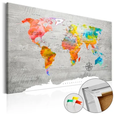 Obrázok produktu pre Netkaný korkový obraz - Pestrofarebné cesty 120x80 cm Karty k-C-0049-p-b