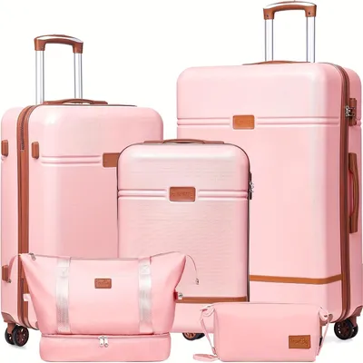 Image de Valise rigide - Valise de voyage - Ensemble de bagages - Valise - Valise à roulettes - Tailles : 20, 24, 28 pouces - Coque rigide en ABS