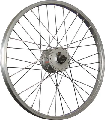 Produktbild von 20 Zoll Vorderrad Aluminiumfelge Shimano Nabendynamo DH-C3000-3N - silber
