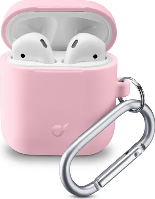 Produktbild von CELLULARLINE Cellularline Bounce - AirPods 1&2 Soft Touch Silikon AirPod Hülle mit Haken