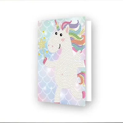 Produktbild von DIAMOND DOTZ® Original Diamond Painting Greeting Card Unicorn Wish“ Po