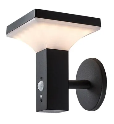 Obrázek produktu pro Rabalux Černé fasádní solární LED svítidlo s pohybovým čidlem Geleen 4W IP44 77044