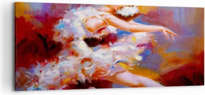 Produktbild von Bild auf Leinwand - Leinwandbild - Balletttänzer tanzen - 120x50cm - Wand Bild - Wanddeko - Leinwanddruck - Bilder - Kunstdruck - Wanddekoration - Leinwand bilder - Wandkunst - AB120x50-3463