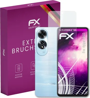 Produktbild von atFoliX FX-Hybrid-Glass Displayfolie kompatibel mit Oppo A60 Glasfolie