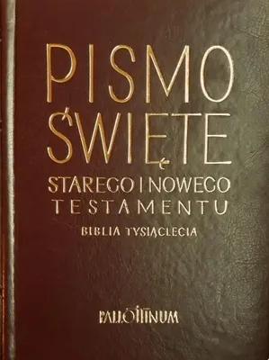 Produktbild von Biblia Tysiąclecia - skórzana, panigatory, złocona