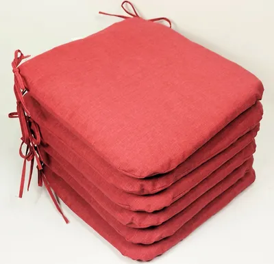 Produktbild von Rattani Sitzkissen Stuhlkissen Billy 40 x 40 cm Rot, Set 6