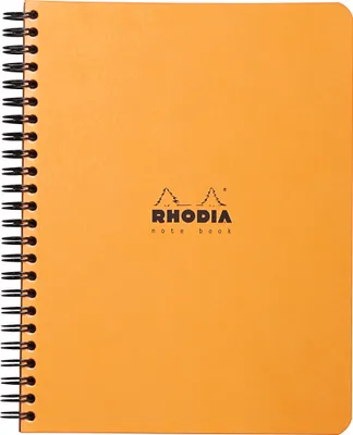 Produktbild von Rhodia 5x Notebook A5+, Doppelspirale, 80 Blatt 80g, punktkariert Orange 193448C