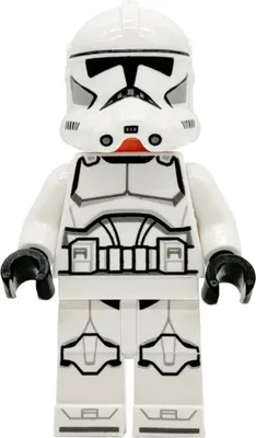 A single LEGO minifigure of a Clone Trooper from Star Wars.