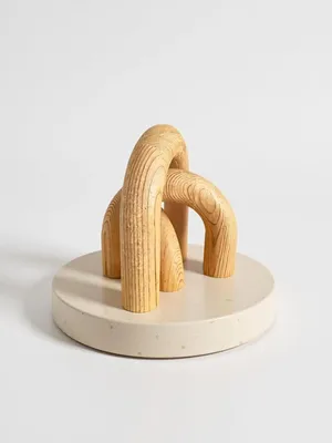 Productafbeelding van Decoratieve Houten Bogen - Set van Drie - Woonkamer Decoratie - Minimalistisch Scandinavisch - 3 Maten - Natuurlijk Hout