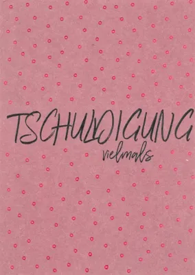 Produktbild von Typo Postkarte "Tschuldigung vielmals"