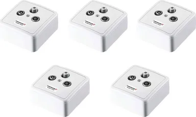 Produktbild von PremiumX 5X PX3-DC 3-fach Sat Durchgangsdose DC-Durchgang Antennendose SAT