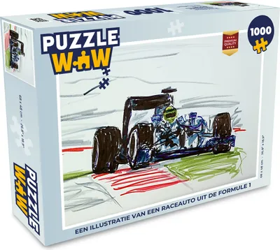 Obrázek produktu pro MuchoWow MuchoWow® Puzzle 1000 ks Ilustrace závodního vozu z Formule 1