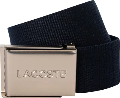 Produktbild von Lacoste Gewebter Gürtel mit gravierter Schnalle, Blau One Size