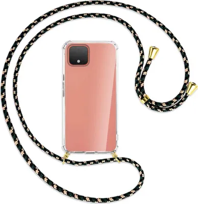 Produktbild von Handykette Backcover-Schutzhülle mit Band (Metall goldfarben) für Google Pixel 4 XL - camouflage