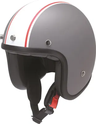 Zdjęcie produktu dla Kask motocyklowy Redbike RB-754, styl "hot rod", kolor szary matowy, rozmiar XS (53/54)