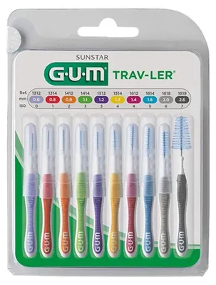 Immagine prodotto di GUM TRAV-LER scovolini interdentali misti - 9 pezzi da 0,6 mm a 2,0 mm