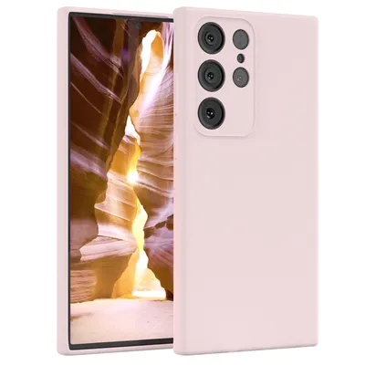 Produktbild von EAZY CASE Silikonhülle für Samsung Galaxy S23 Ultra Silikon Backcover Schutz in Rosa