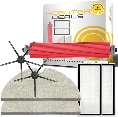 Imagen del producto de Kit de accesorios y repuestos para Roborock Q7 Max y Q7 Max Plus (2 filtros, 2 trapos de limpieza, 2 cepillos laterales de 5 brazos s, 1 cepillo principal)