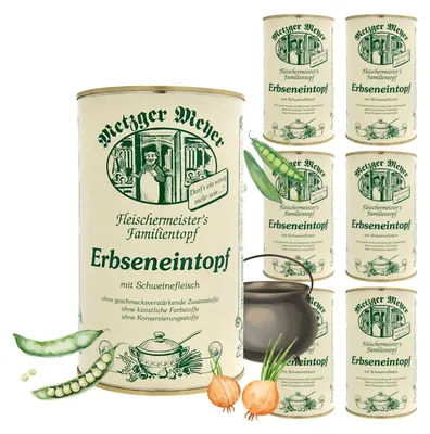 Produktbild von Metzger Meyer Erbseneintopf mit Schweinefleisch 6 x 1200ml