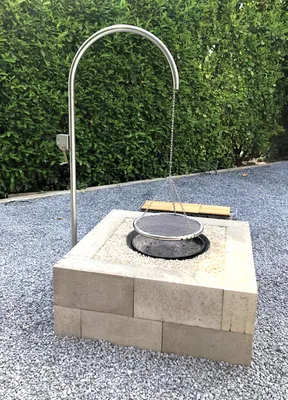 Produktbild von Libatherm Grillgalgen-Grillrost Set 70 cm, runder Edelstahl Schwenkgrill
