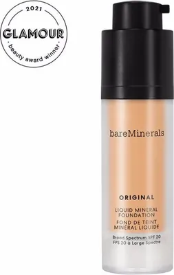 Image de Fond de teint liquide minéral Original de BareMinerals, SPF20, teinte GoldenTan20, 30 ml