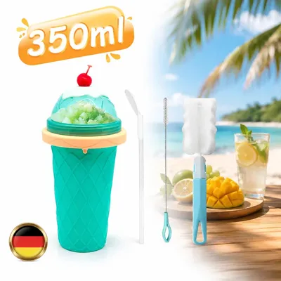Productafbeelding van Siliconen slushmachine, 350 ml, voor het maken van slushijs, voedselveilig, zelf te gebruiken, snel bevriezen