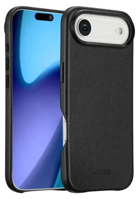 Produktbild von Accezz MagSafe Leather Backcover iPhone Air - Onyx Black